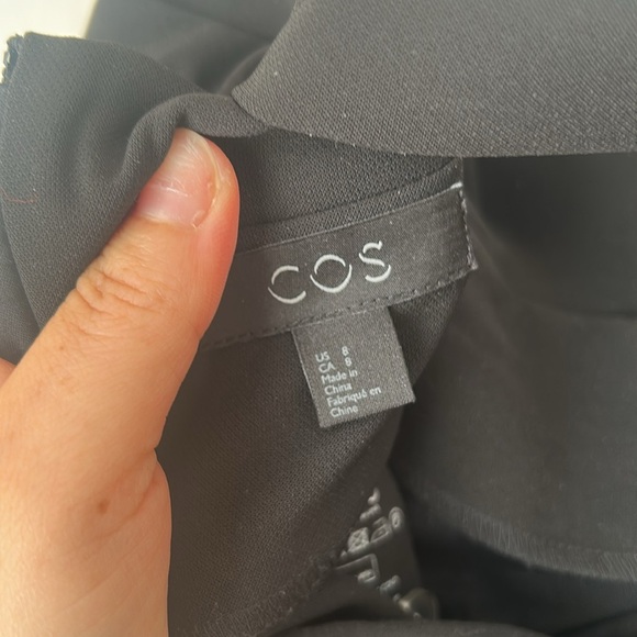 COS high waist paper bag cropped pant culotte with tie belt sz 8 medium - Picture 8 of 9